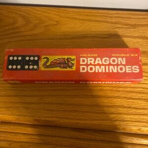 Vintage Halsam Double Six Dragon Dominoes